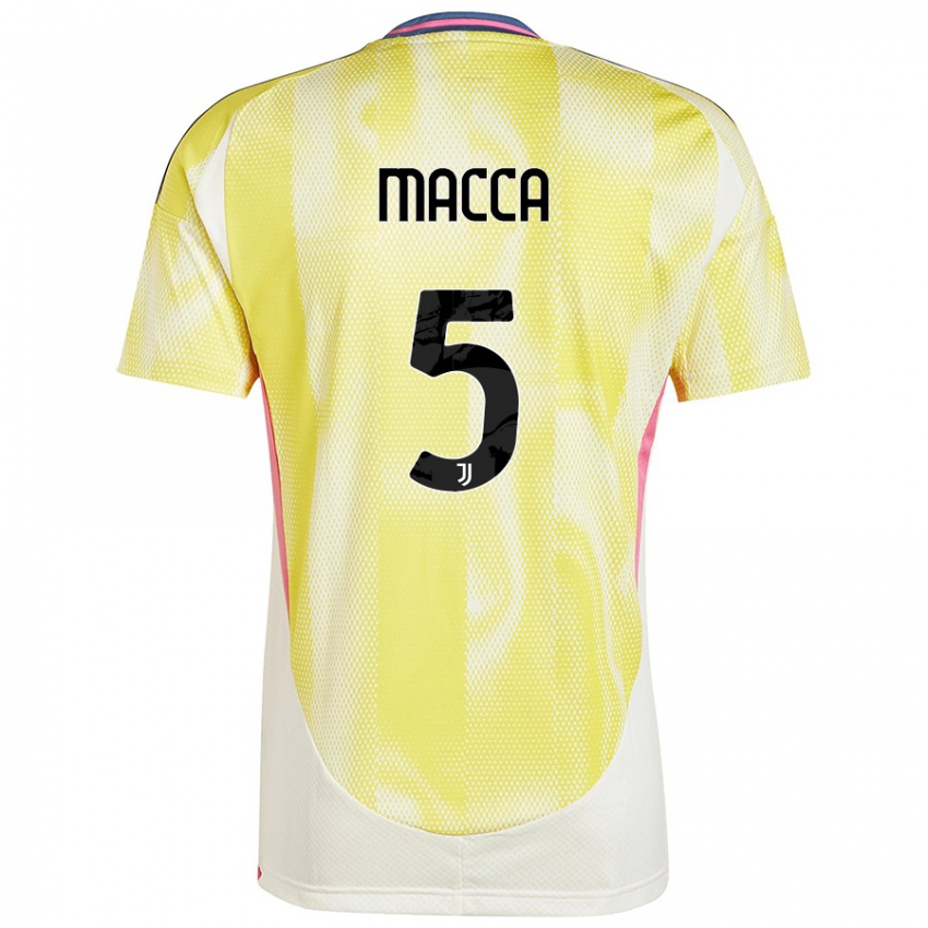 Criança Camisola Federico Macca #5 Solar Amarelo Alternativa 2024/25 Camisa