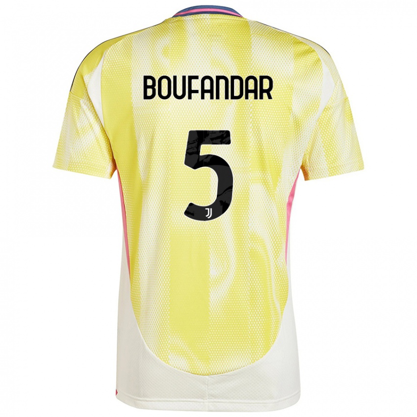 Criança Camisola Adam Boufandar #5 Solar Amarelo Alternativa 2024/25 Camisa