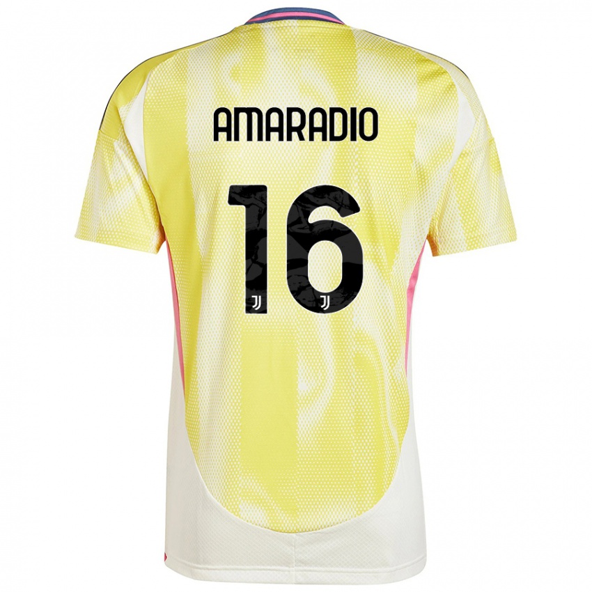 Criança Camisola Luca Amaradio #16 Solar Amarelo Alternativa 2024/25 Camisa