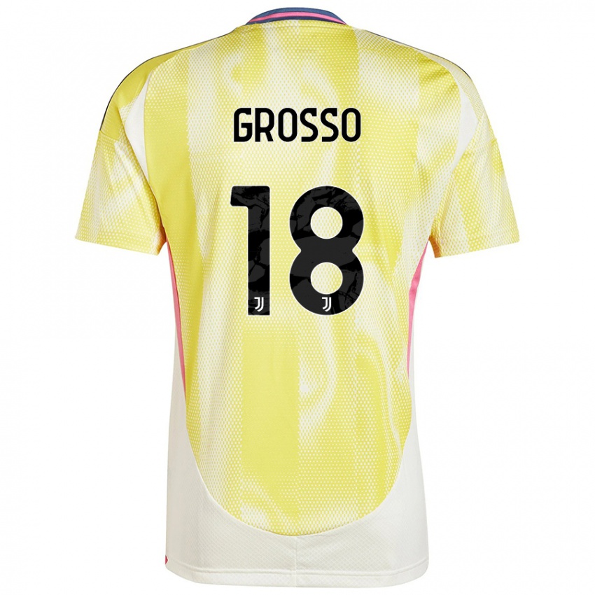 Criança Camisola Filippo Grosso #18 Solar Amarelo Alternativa 2024/25 Camisa