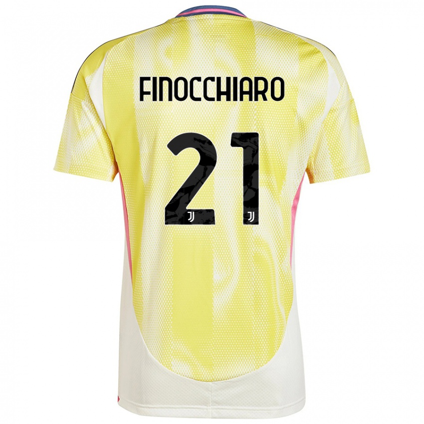 Criança Camisola Gabriele Finocchiaro #21 Solar Amarelo Alternativa 2024/25 Camisa