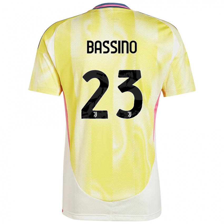 Criança Camisola Alessandro Bassino #23 Solar Amarelo Alternativa 2024/25 Camisa