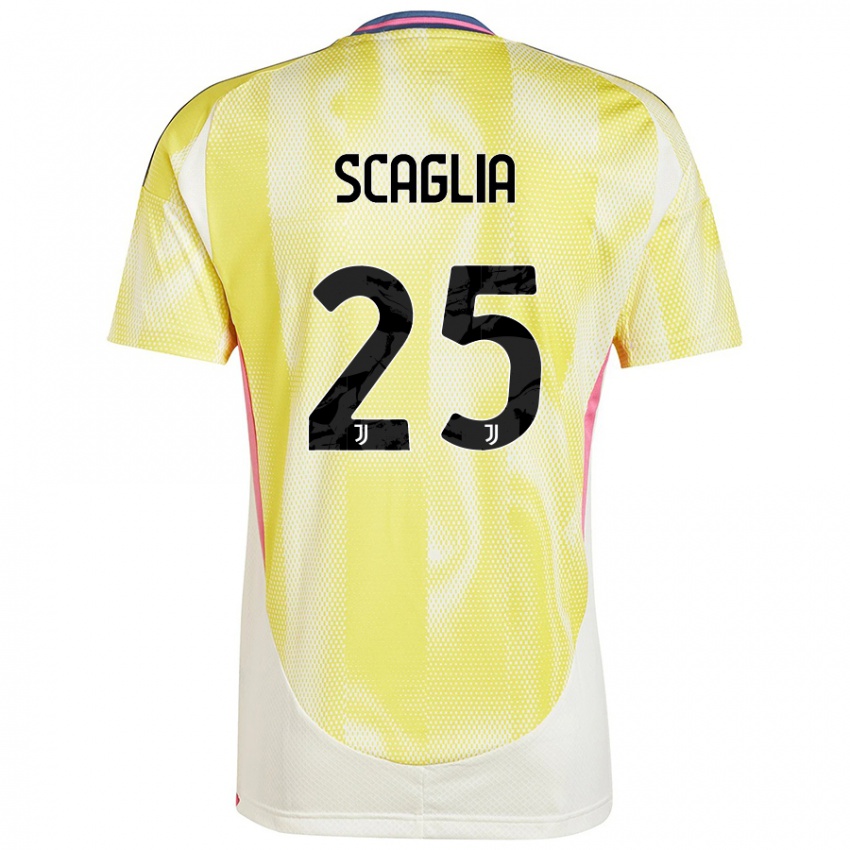 Criança Camisola Simone Scaglia #25 Solar Amarelo Alternativa 2024/25 Camisa