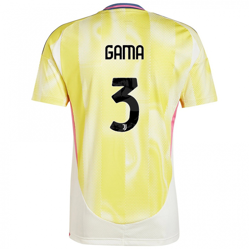 Criança Camisola Sara Gama #3 Solar Amarelo Alternativa 2024/25 Camisa