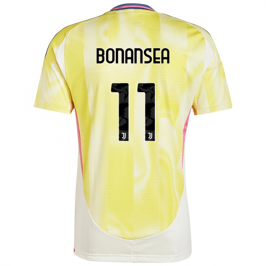 Criança Camisola Barbara Bonansea #11 Solar Amarelo Alternativa 2024/25 Camisa