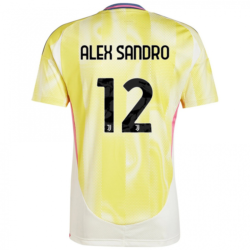 Criança Camisola Alex Sandro #12 Solar Amarelo Alternativa 2024/25 Camisa