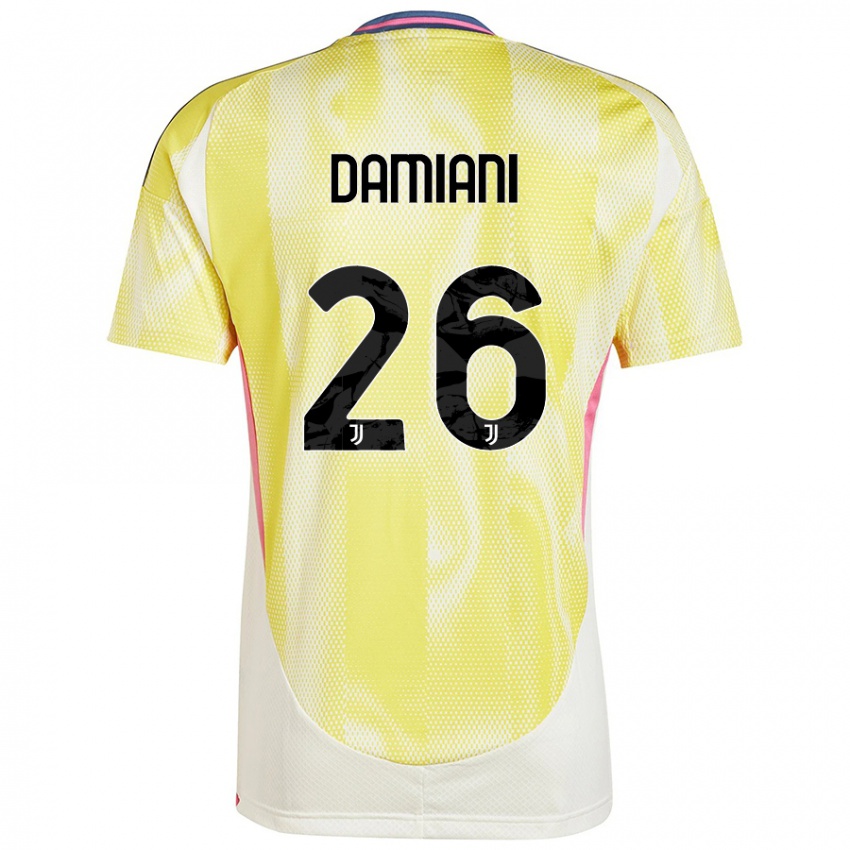 Criança Camisola Samuele Damiani #26 Solar Amarelo Alternativa 2024/25 Camisa