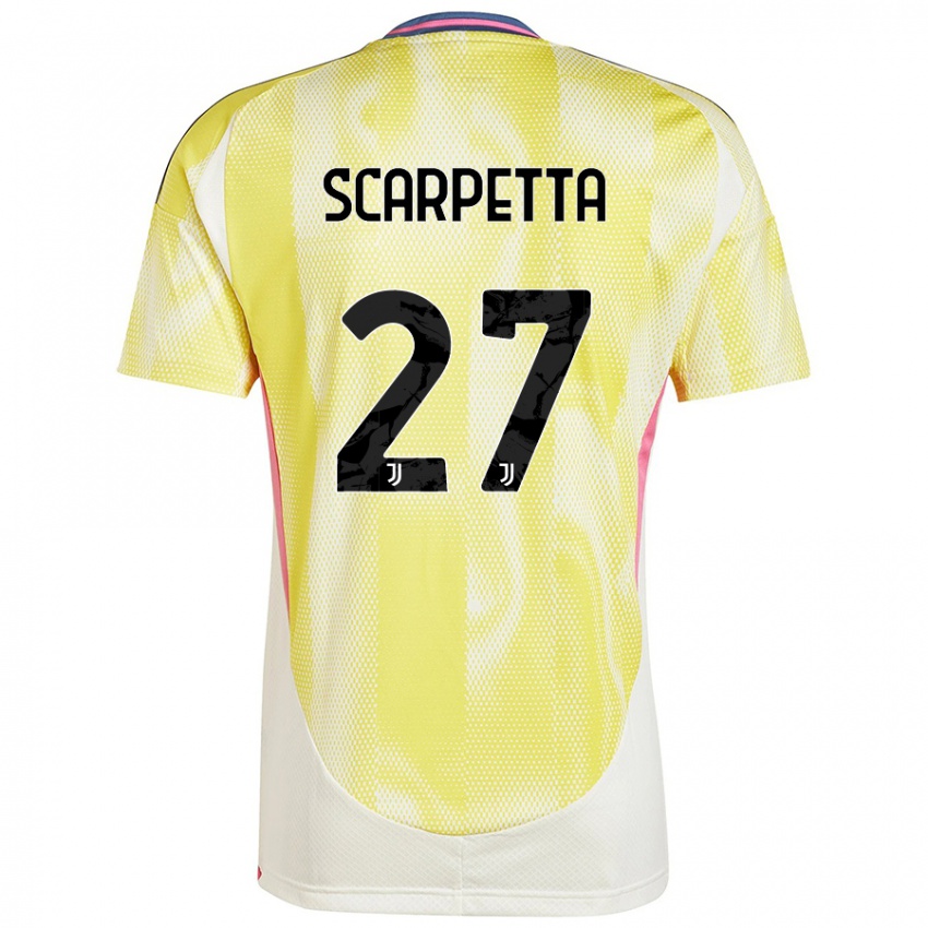 Criança Camisola Jacopo Scarpetta #27 Solar Amarelo Alternativa 2024/25 Camisa