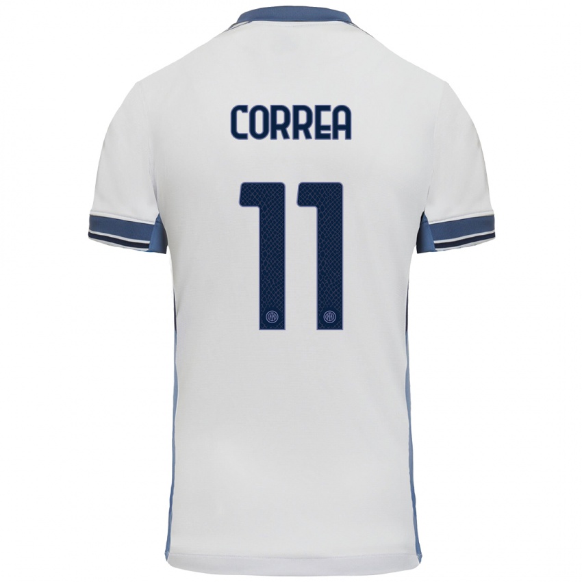 Criança Camisola Joaquin Correa #11 Cinzento Branco Alternativa 2024/25 Camisa