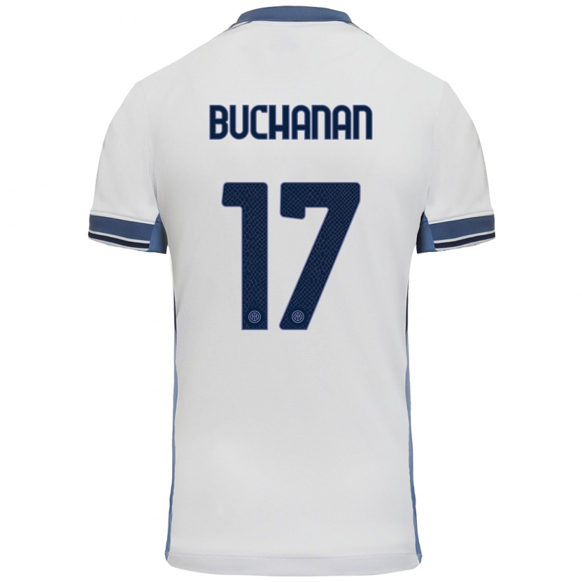 Criança Camisola Tajon Buchanan #17 Cinzento Branco Alternativa 2024/25 Camisa