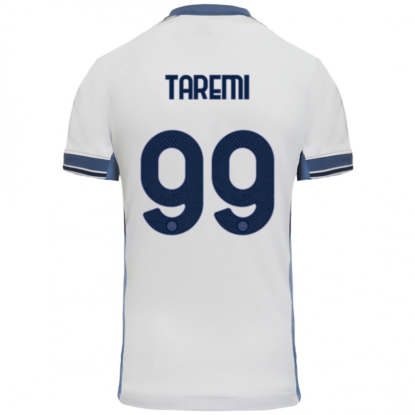 Criança Camisola Mehdi Taremi #99 Cinzento Branco Alternativa 2024/25 Camisa