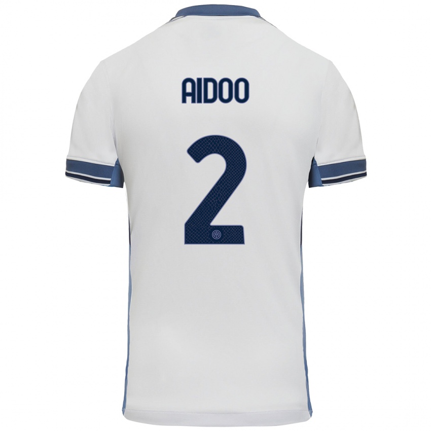 Criança Camisola Mike Aidoo #2 Cinzento Branco Alternativa 2024/25 Camisa