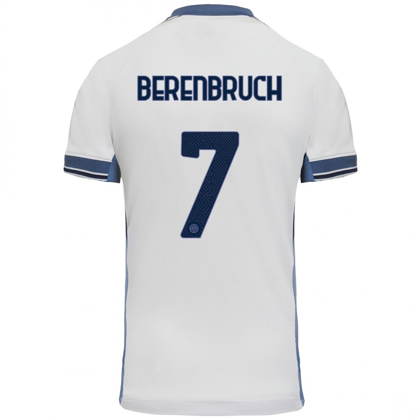 Criança Camisola Thomas Berenbruch #7 Cinzento Branco Alternativa 2024/25 Camisa