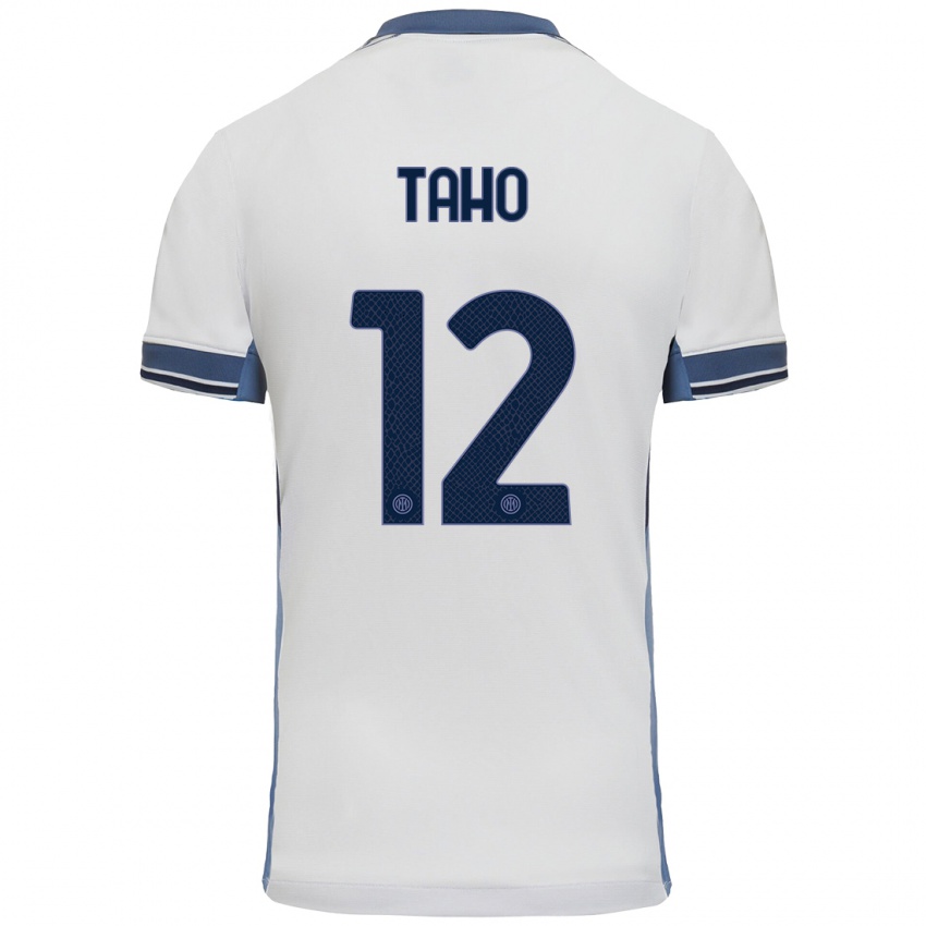 Criança Camisola Alain Taho #12 Cinzento Branco Alternativa 2024/25 Camisa