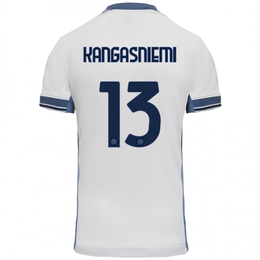 Criança Camisola Ilari Kangasniemi #13 Cinzento Branco Alternativa 2024/25 Camisa