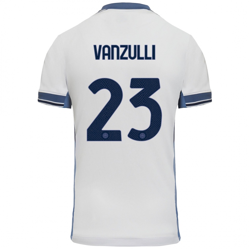 Criança Camisola Marco Vanzulli #23 Cinzento Branco Alternativa 2024/25 Camisa