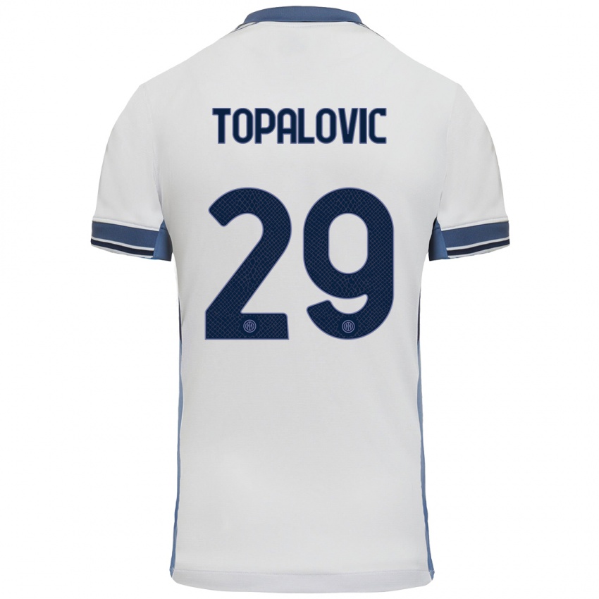 Criança Camisola Luka Topalovic #29 Cinzento Branco Alternativa 2024/25 Camisa