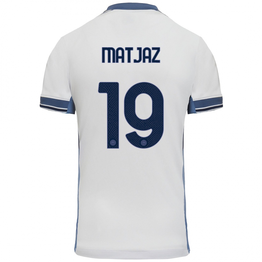 Criança Camisola Samo Matjaz #19 Cinzento Branco Alternativa 2024/25 Camisa