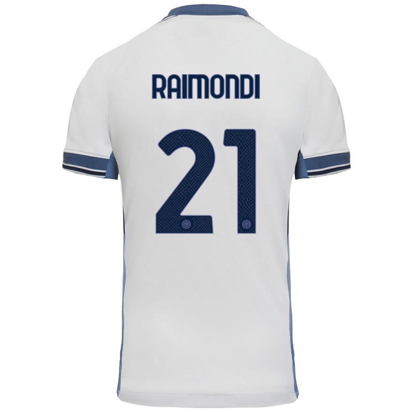 Criança Camisola Paolo Raimondi #21 Cinzento Branco Alternativa 2024/25 Camisa