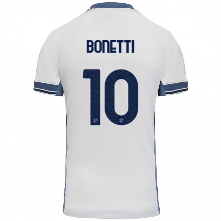 Criança Camisola Tatiana Bonetti #10 Cinzento Branco Alternativa 2024/25 Camisa