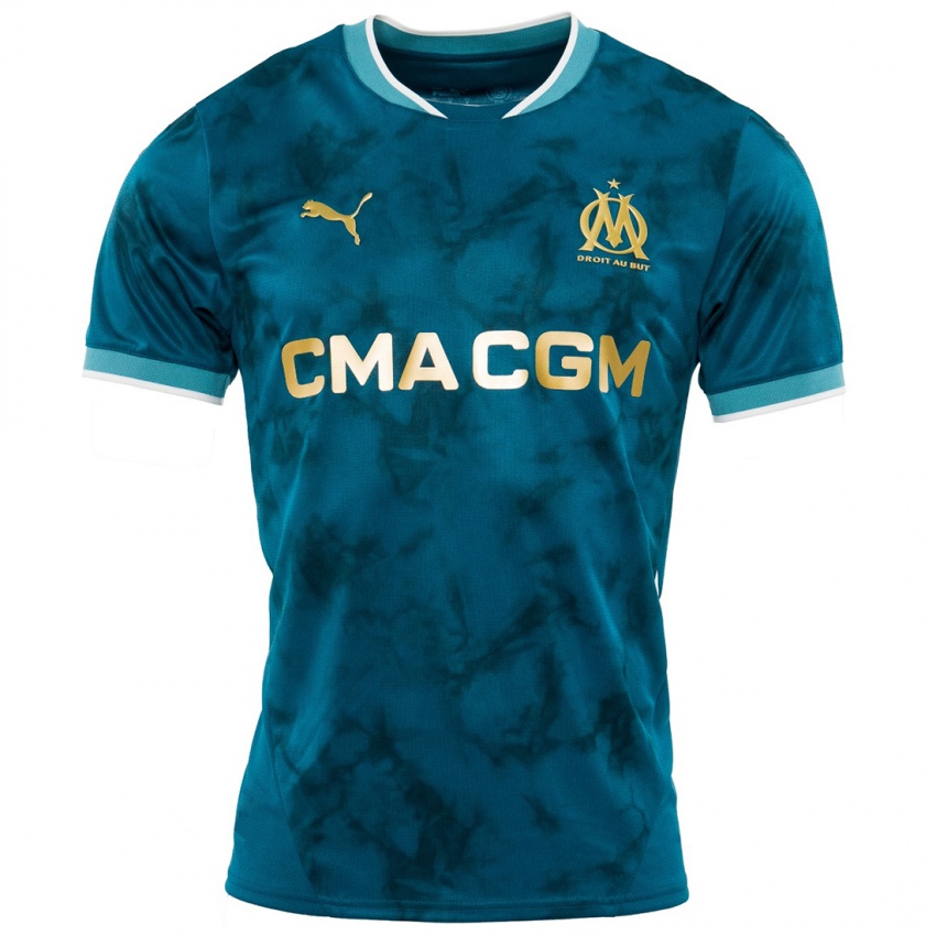 Criança Camisola François Mughe #24 Azul Turquesa Alternativa 2024/25 Camisa