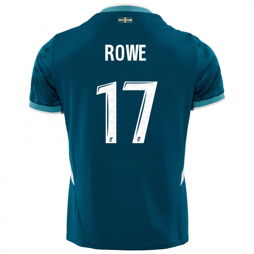 Criança Camisola Jonathan Rowe #17 Azul Turquesa Alternativa 2024/25 Camisa