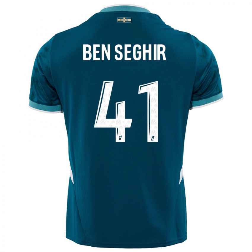 Criança Camisola Salim Ben Seghir #41 Azul Turquesa Alternativa 2024/25 Camisa