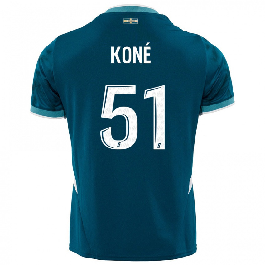 Criança Camisola Ismaël Koné #51 Azul Turquesa Alternativa 2024/25 Camisa