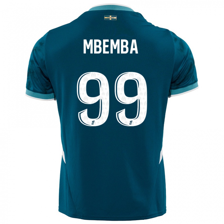 Criança Camisola Chancel Mbemba #99 Azul Turquesa Alternativa 2024/25 Camisa