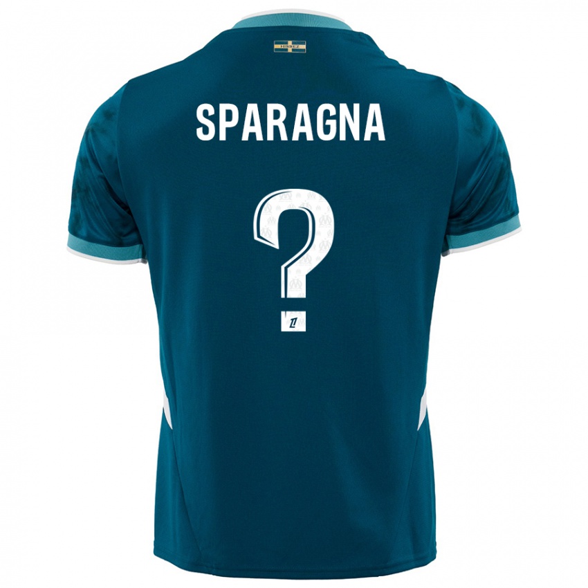 Criança Camisola Stéphane Sparagna #0 Azul Turquesa Alternativa 2024/25 Camisa