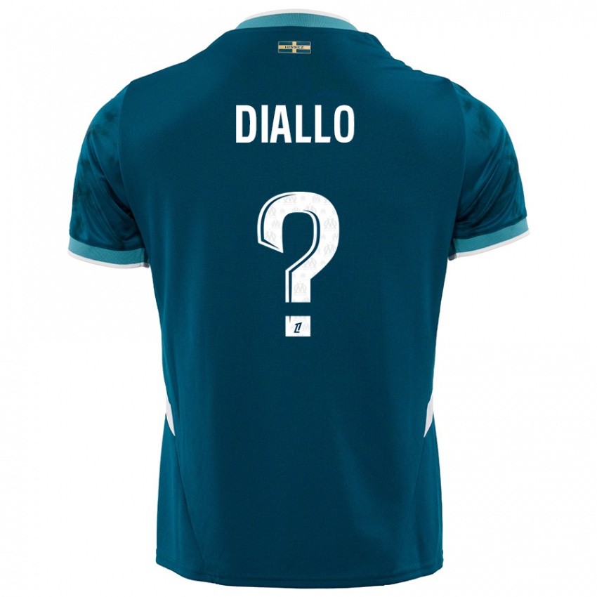 Criança Camisola Mouhamed Diallo #0 Azul Turquesa Alternativa 2024/25 Camisa