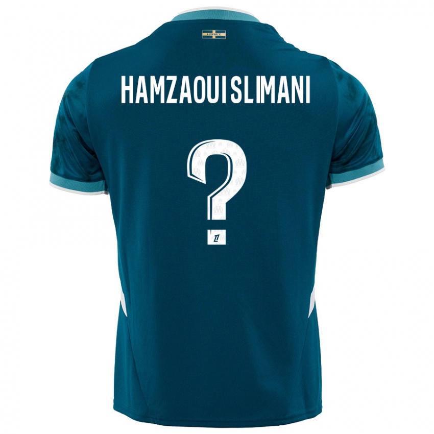 Criança Camisola Hilan Hamzaoui Slimani #0 Azul Turquesa Alternativa 2024/25 Camisa