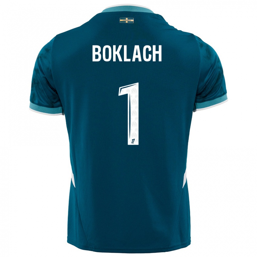 Criança Camisola Kateryna Boklach #1 Azul Turquesa Alternativa 2024/25 Camisa