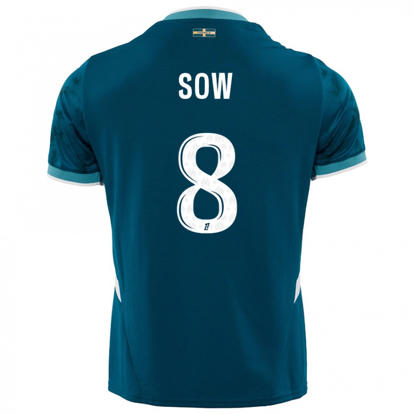 Criança Camisola Mbayang Sow #8 Azul Turquesa Alternativa 2024/25 Camisa