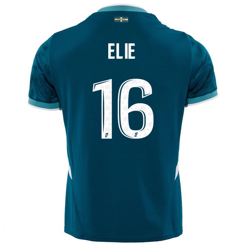 Criança Camisola Anaïs Elie #16 Azul Turquesa Alternativa 2024/25 Camisa