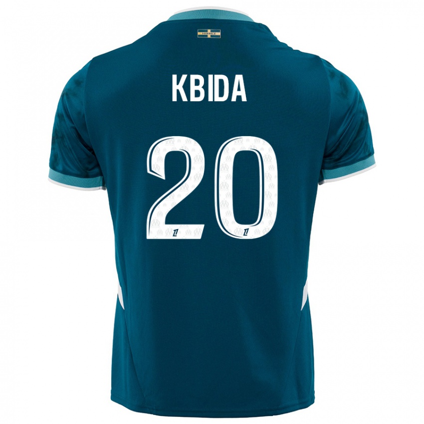 Criança Camisola Inès Kbida #20 Azul Turquesa Alternativa 2024/25 Camisa