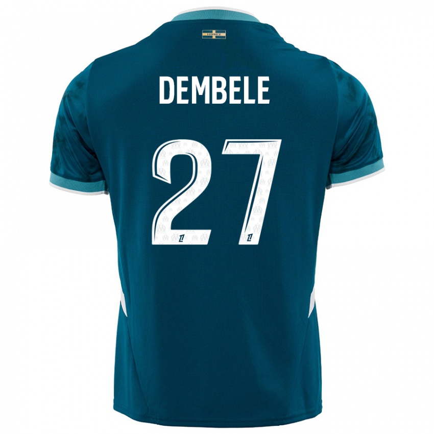 Criança Camisola Coumba Dembélé #27 Azul Turquesa Alternativa 2024/25 Camisa