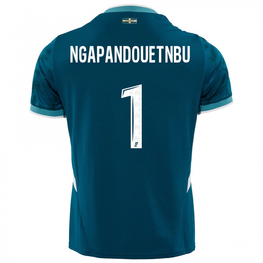 Criança Camisola Simon Ngapandouetnbu #1 Azul Turquesa Alternativa 2024/25 Camisa