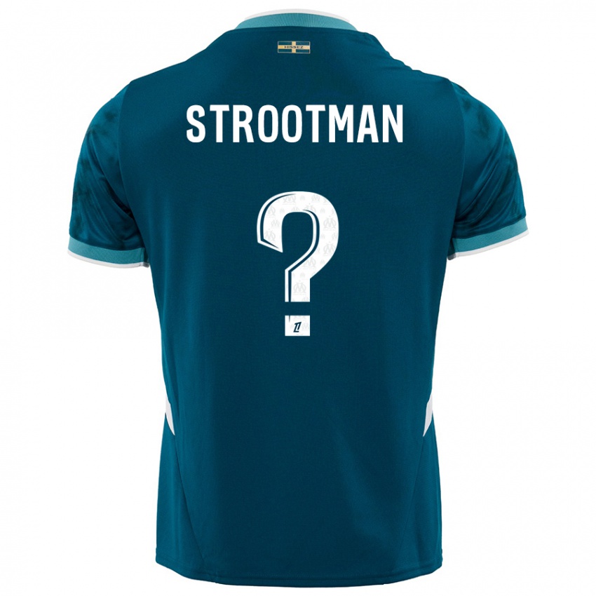 Criança Camisola Kevin Strootman #0 Azul Turquesa Alternativa 2024/25 Camisa