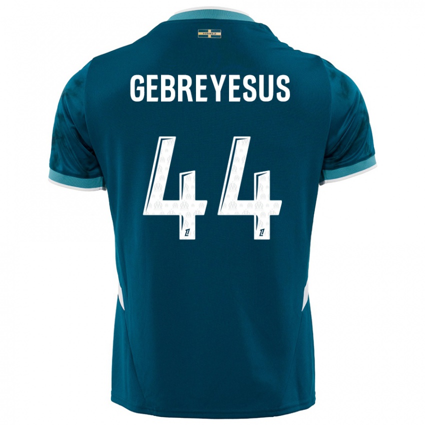 Criança Camisola Esey Gebreyesus #44 Azul Turquesa Alternativa 2024/25 Camisa