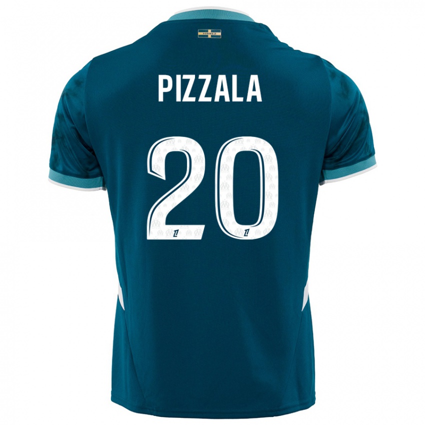 Criança Camisola Caroline Pizzala #20 Azul Turquesa Alternativa 2024/25 Camisa