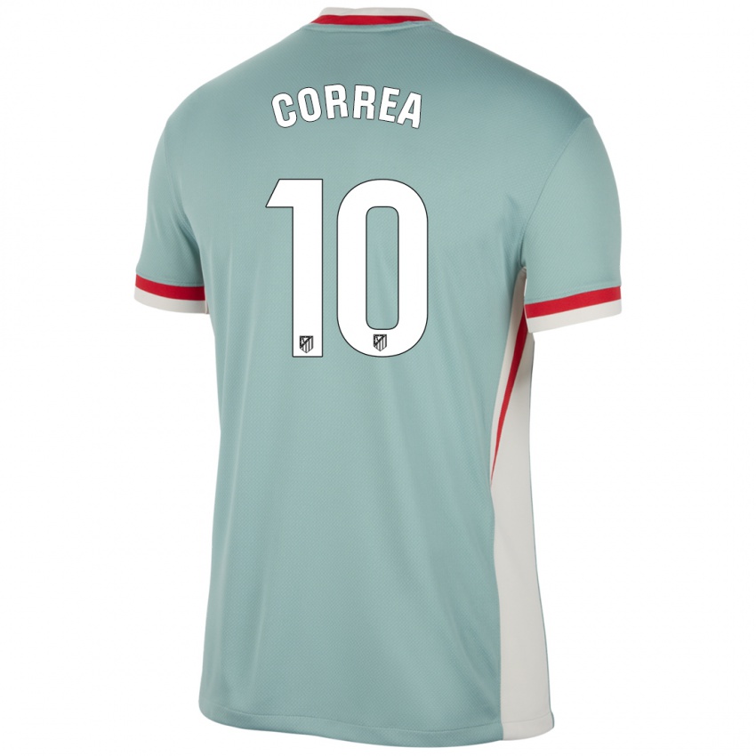 Criança Camisola Angel Correa #10 Blue Blue Light Bege Alternativa 2024/25 Camisa