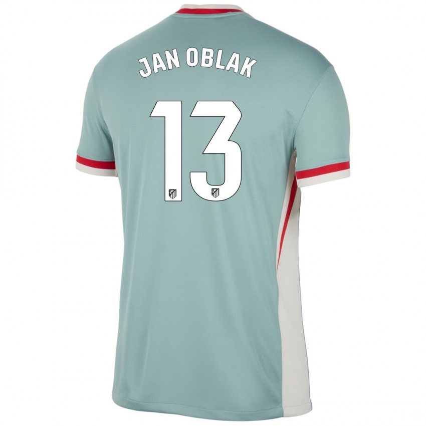 Criança Camisola Jan Oblak #13 Blue Blue Light Bege Alternativa 2024/25 Camisa