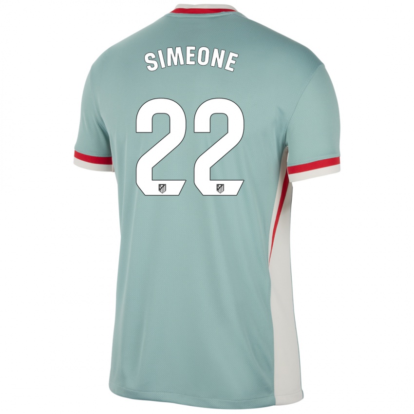 Criança Camisola Giuliano Simeone #22 Blue Blue Light Bege Alternativa 2024/25 Camisa