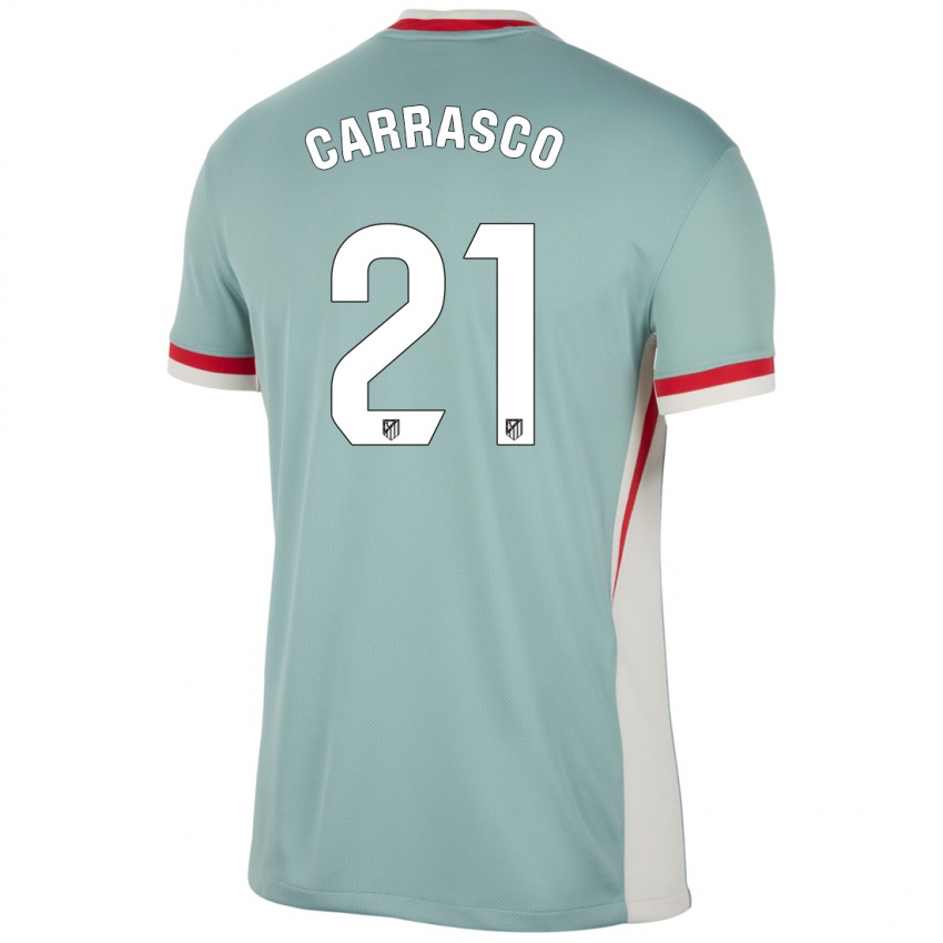 Criança Camisola Yannick Carrasco #21 Blue Blue Light Bege Alternativa 2024/25 Camisa