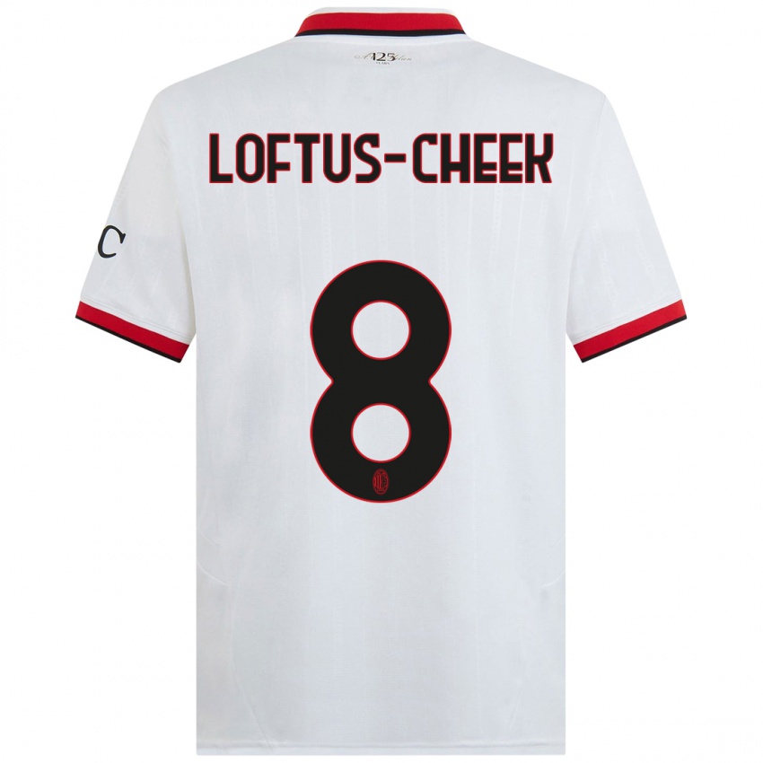 Criança Camisola Ruben Loftus-Cheek #8 Branco Preto Vermelho Alternativa 2024/25 Camisa