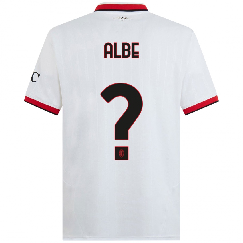 Criança Camisola Salem Albe #0 Branco Preto Vermelho Alternativa 2024/25 Camisa