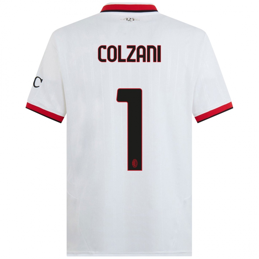 Criança Camisola Edoardo Colzani #1 Branco Preto Vermelho Alternativa 2024/25 Camisa