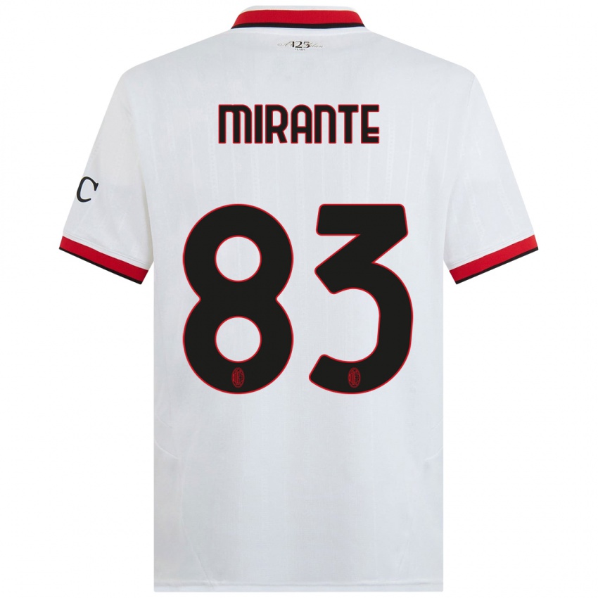 Criança Camisola Antonio Mirante #83 Branco Preto Vermelho Alternativa 2024/25 Camisa