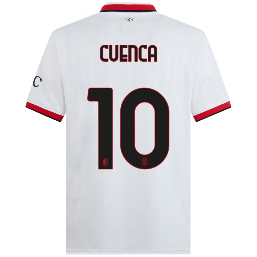 Criança Camisola Hugo Cuenca #10 Branco Preto Vermelho Alternativa 2024/25 Camisa